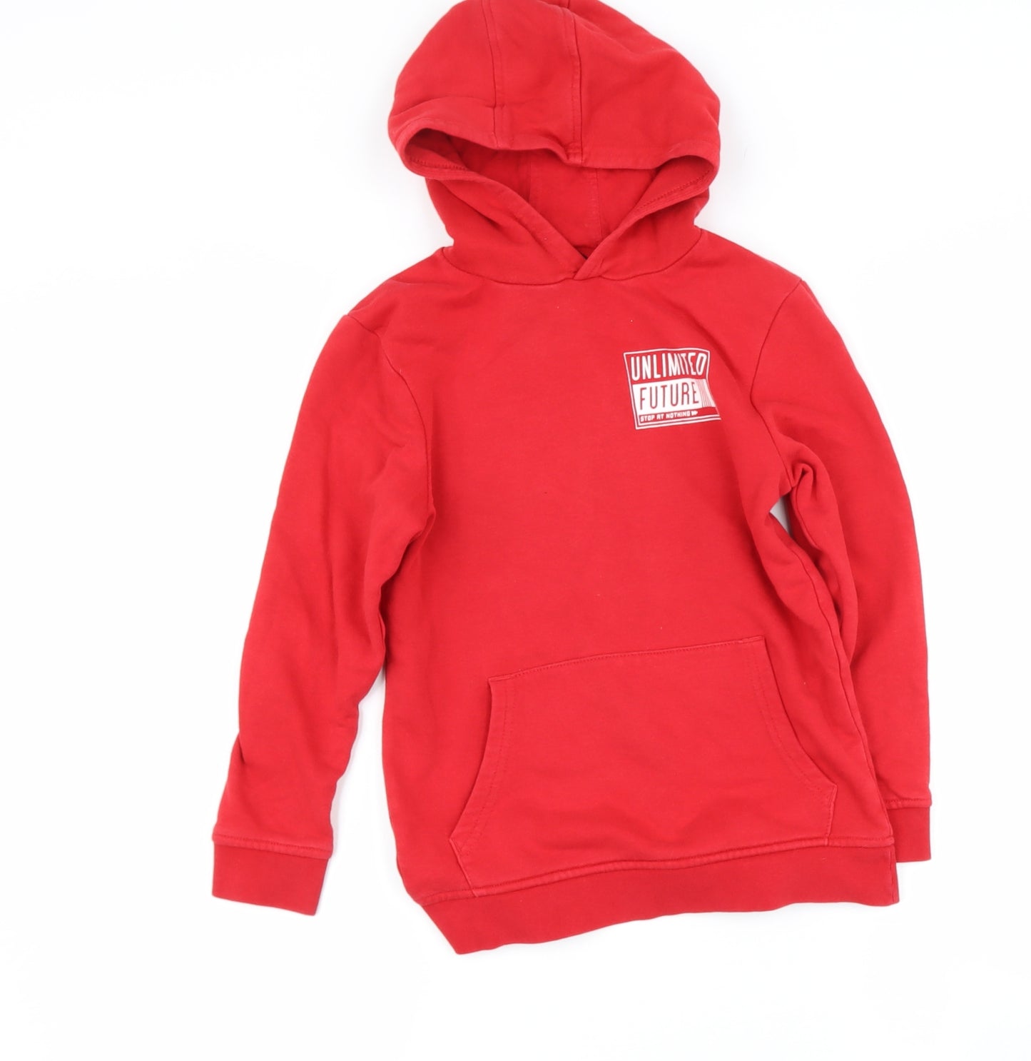 George Boys Red  Cotton Pullover Hoodie Size 8-9 Years   - Future