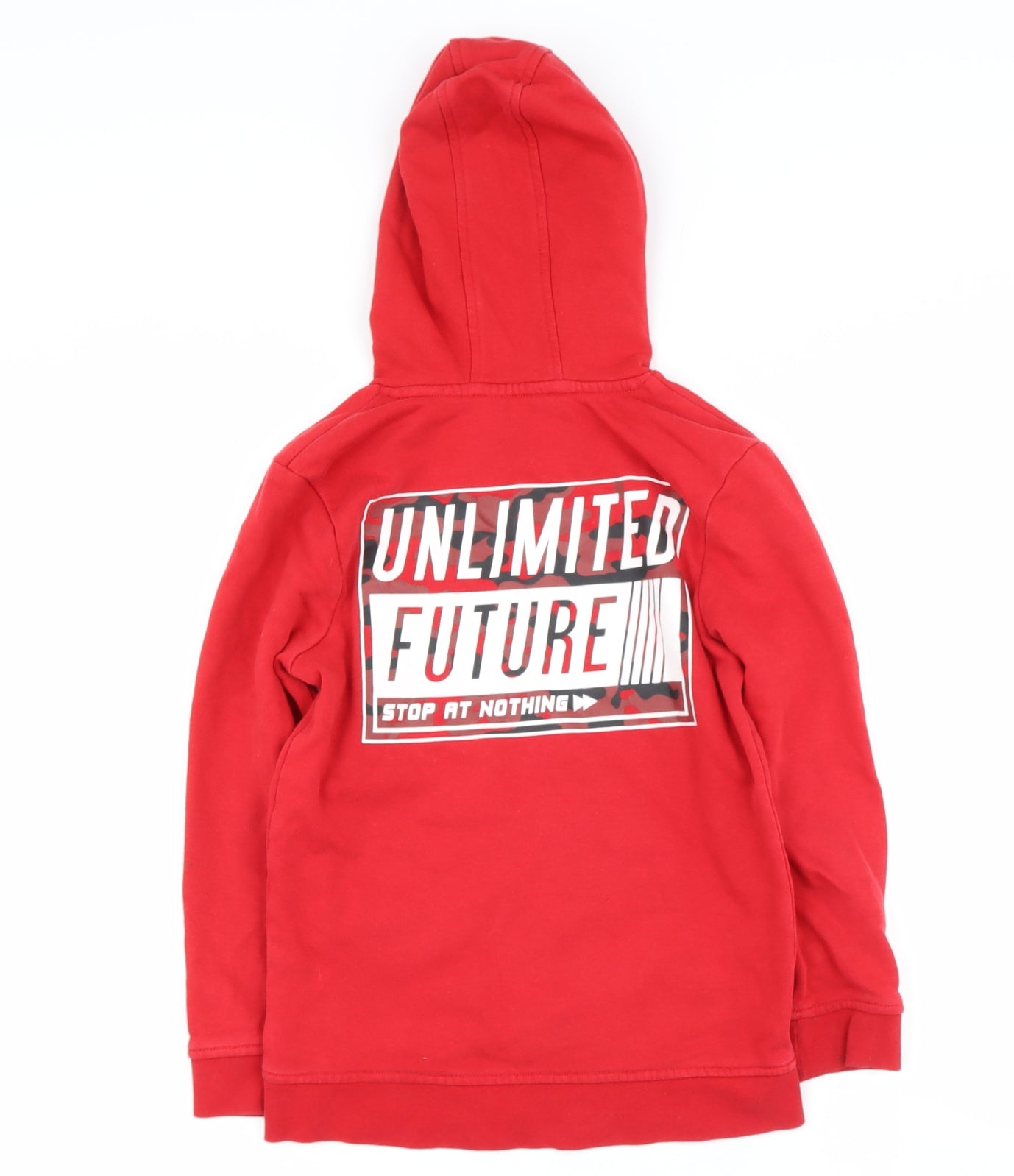 George Boys Red  Cotton Pullover Hoodie Size 8-9 Years   - Future