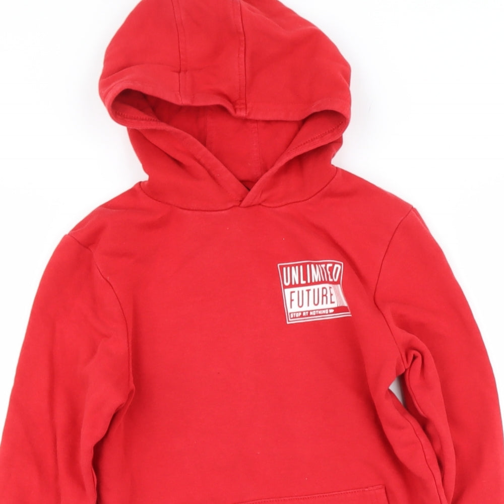 George Boys Red  Cotton Pullover Hoodie Size 8-9 Years   - Future