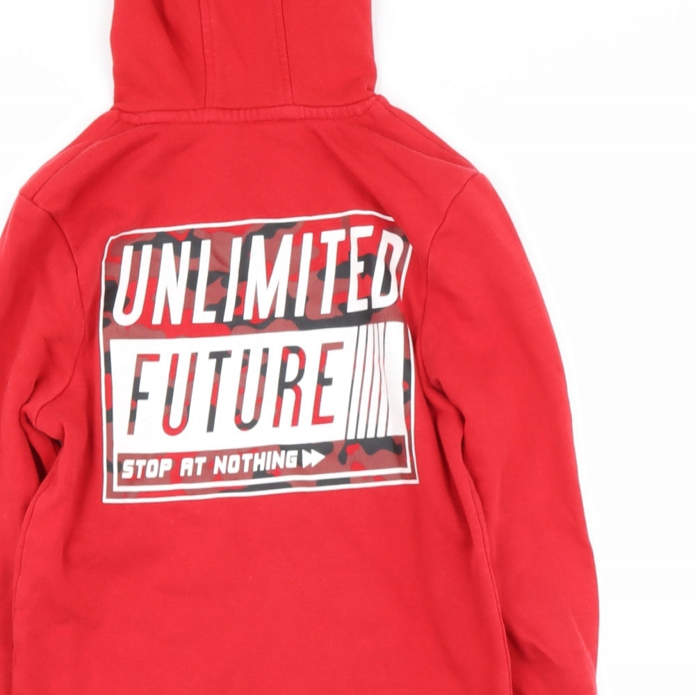 George Boys Red  Cotton Pullover Hoodie Size 8-9 Years   - Future