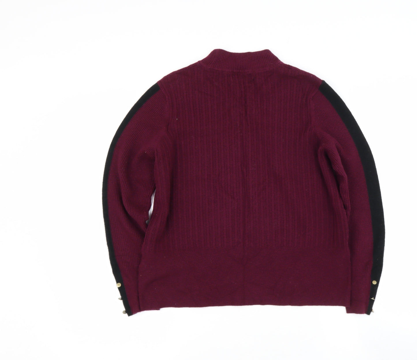 Marks and Spencer Womens Purple High Neck  Viscose Pullover Jumper Size 18