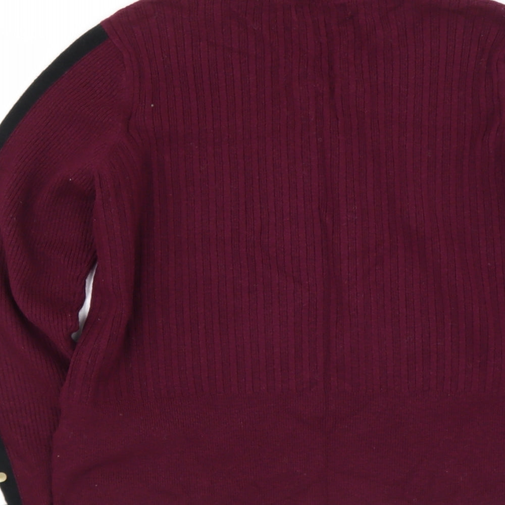 Marks and Spencer Womens Purple High Neck  Viscose Pullover Jumper Size 18