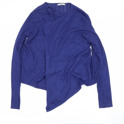 sainsburys Womens Blue V-Neck  Polyester Cardigan Jumper Size 16