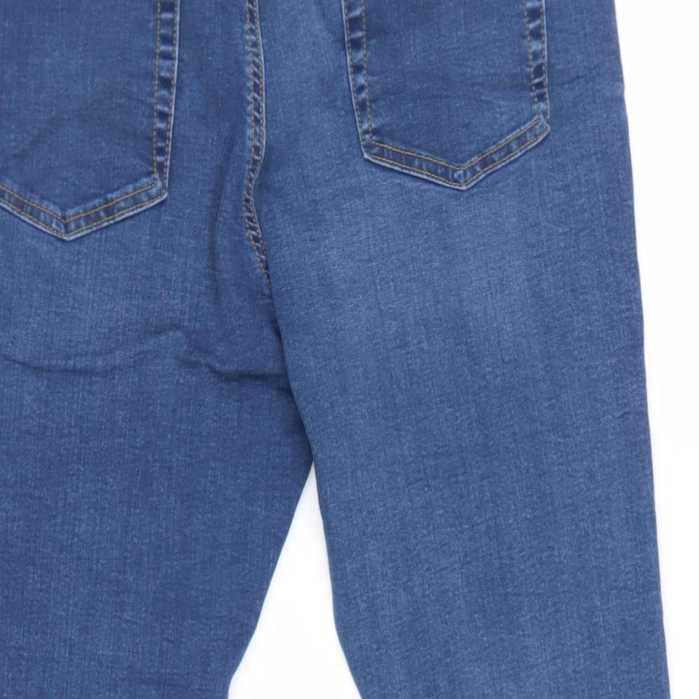 Primark Womens Blue  Cotton Straight Jeans Size 18 L25 in Regular