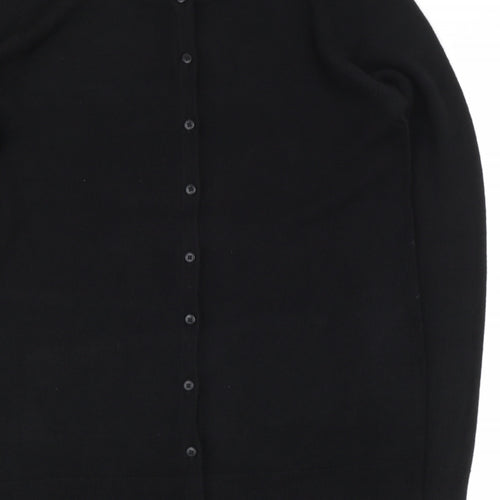 Bonmarché Womens Black Round Neck  Acrylic Cape Jumper Size 10