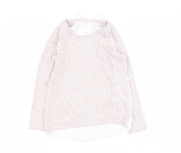 Dunnes Stores Girls Pink Viscose Basic Casual Size 7 Years Round Neck