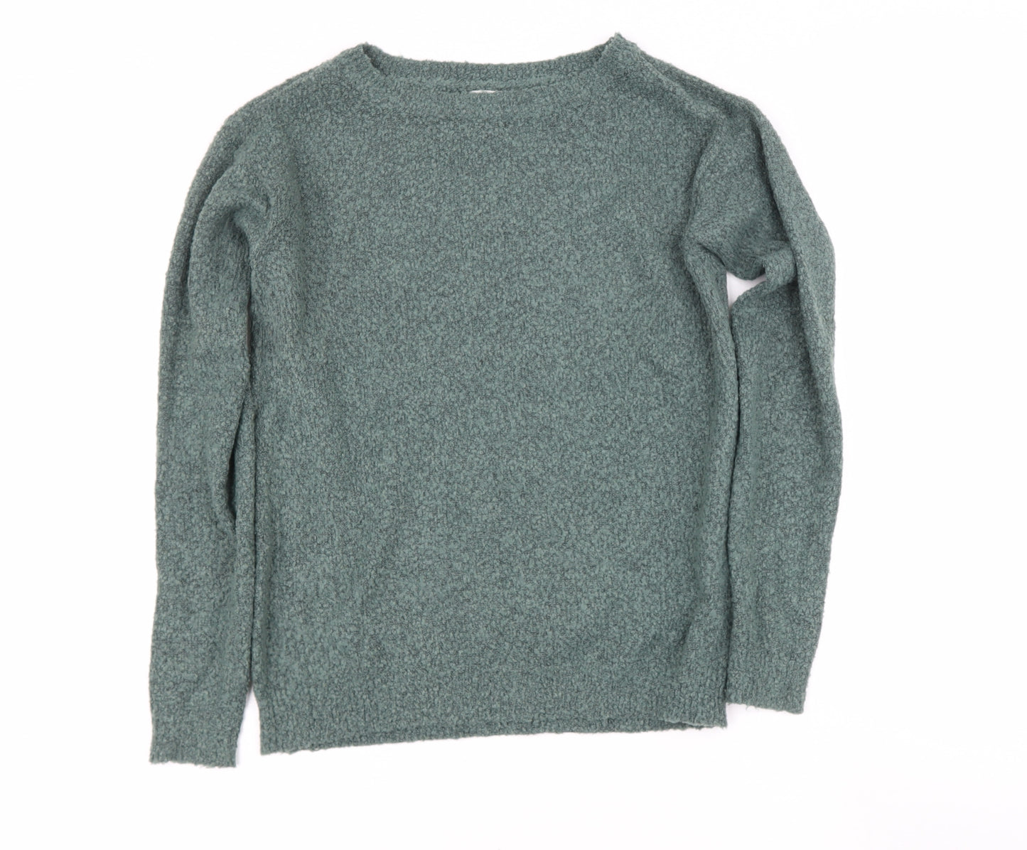 VERA MONDa Womens Green Round Neck  Acrylic Pullover Jumper Size S