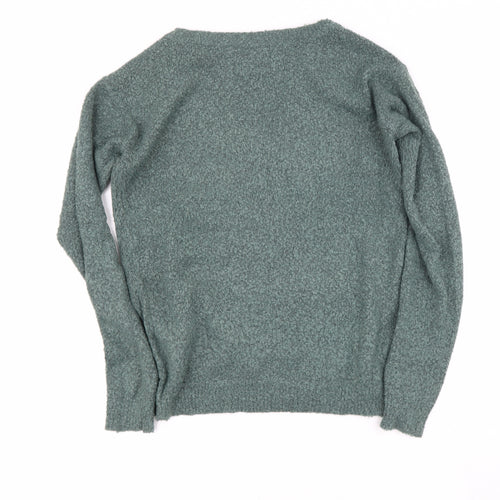 VERA MONDa Womens Green Round Neck  Acrylic Pullover Jumper Size S