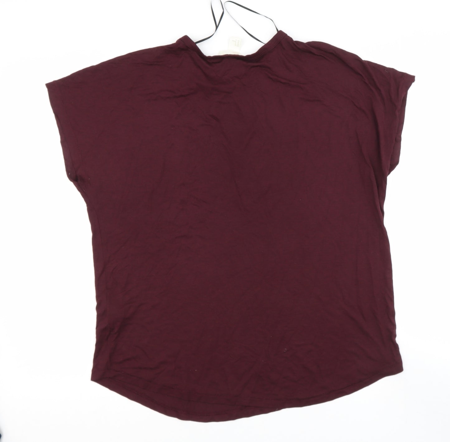 Basic Womens Purple  Viscose Basic Blouse Size M Roll Neck