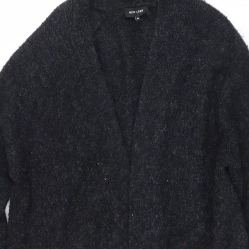 new look  Womens Grey V-Neck  Polyester Cardigan Jumper Size M