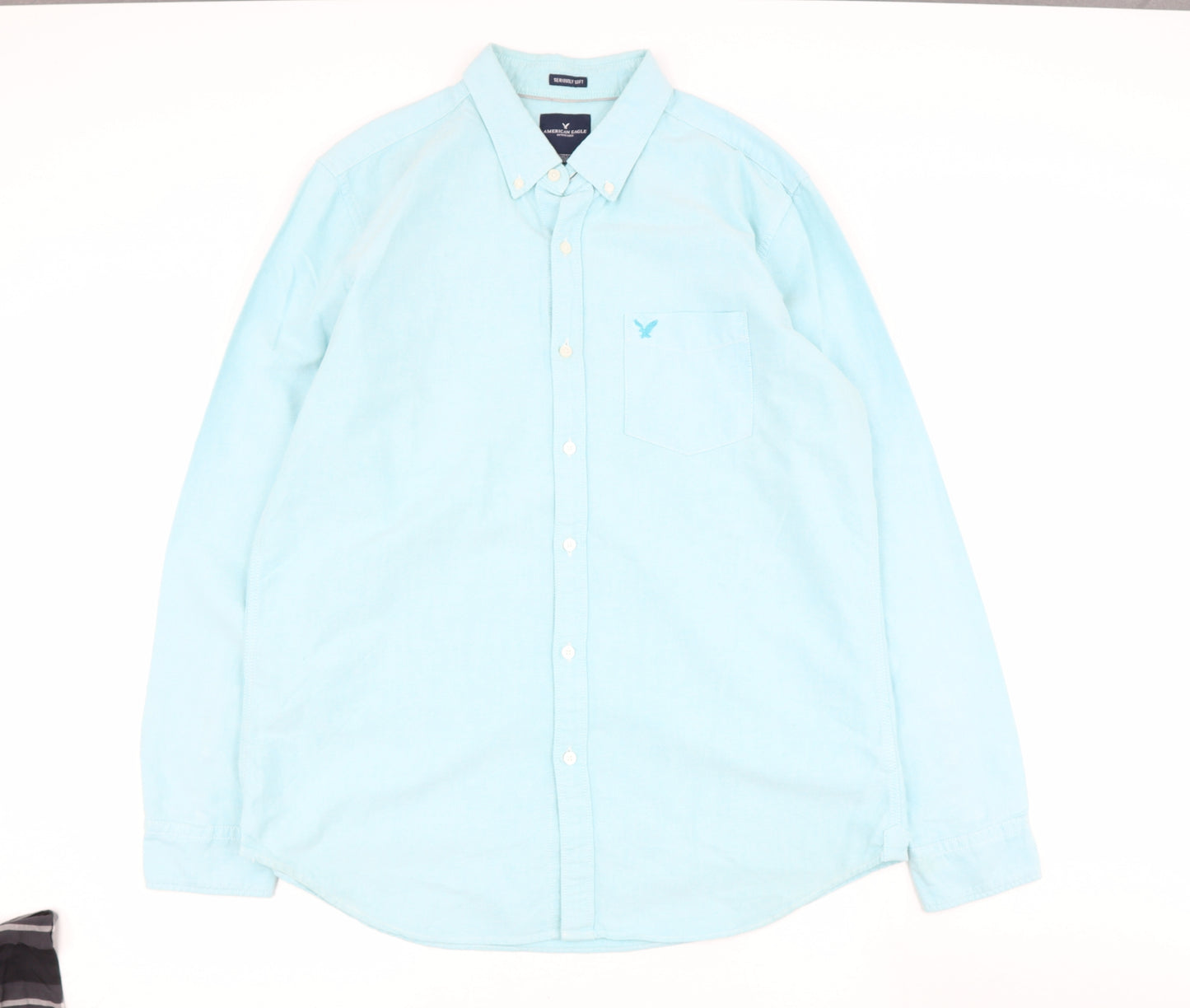 American Eagle Outfitters Mens Blue  Cotton  Button-Up Size XL Collared
