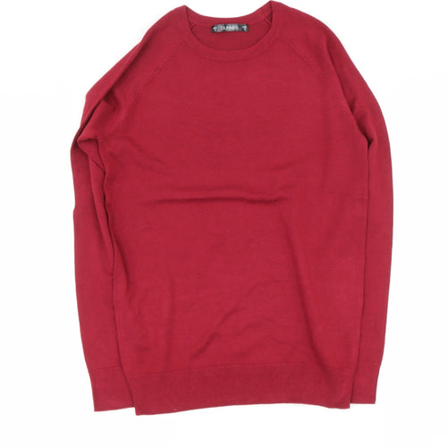 Dunnes Stores` Womens Red Round Neck  Viscose Pullover Jumper Size S