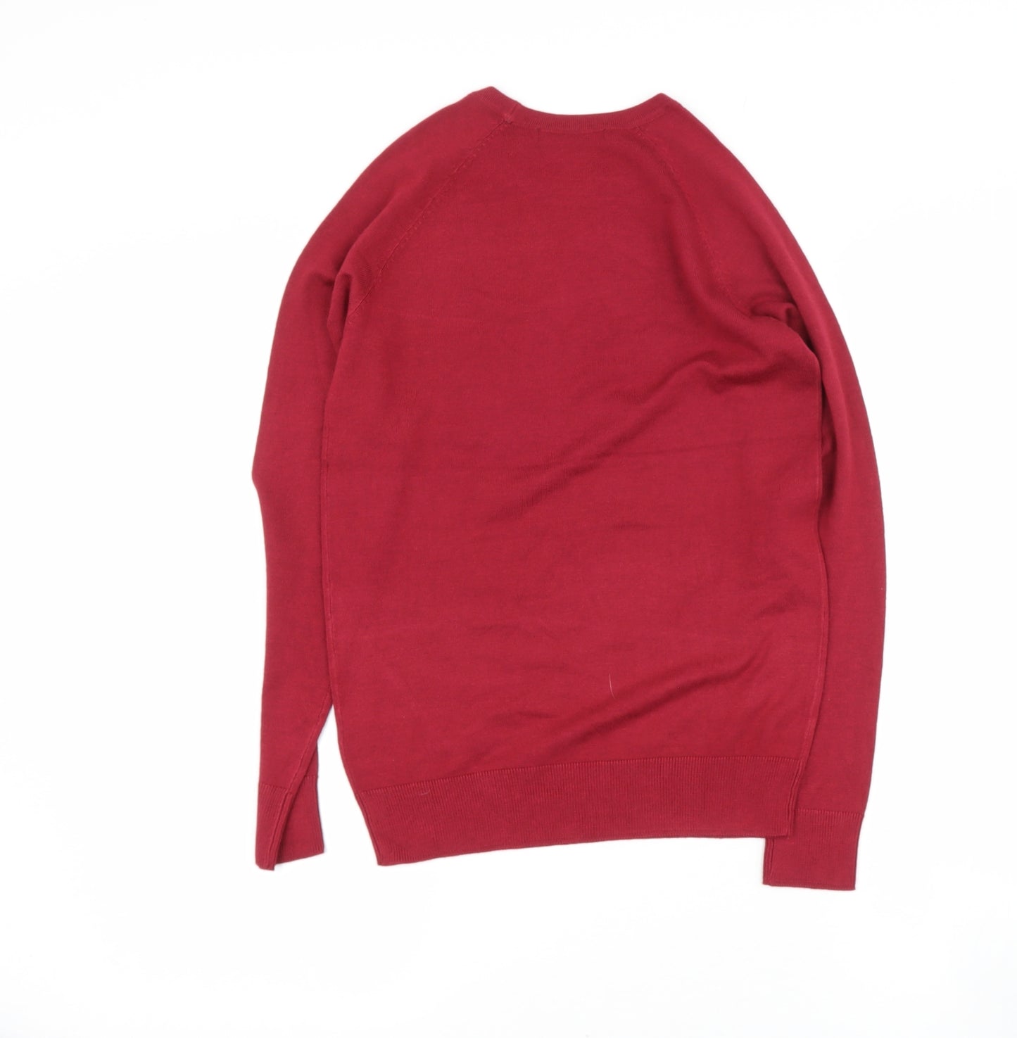 Dunnes Stores` Womens Red Round Neck  Viscose Pullover Jumper Size S