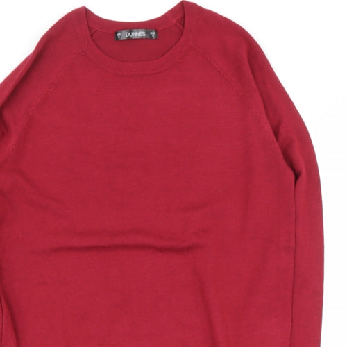 Dunnes Stores` Womens Red Round Neck  Viscose Pullover Jumper Size S