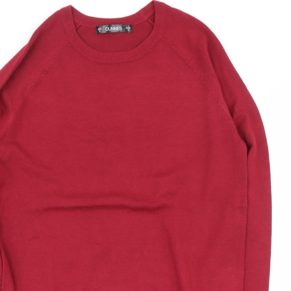 Dunnes Stores` Womens Red Round Neck  Viscose Pullover Jumper Size S