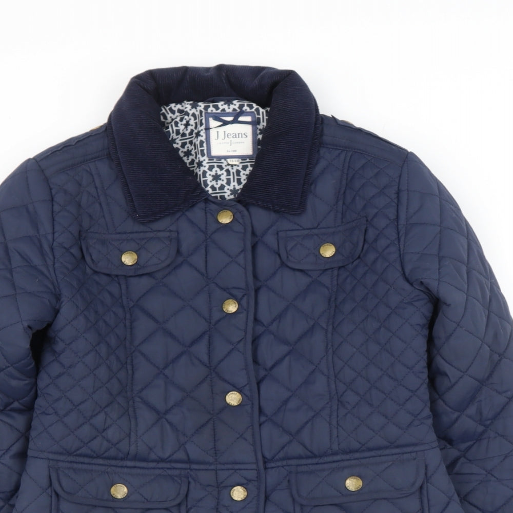 j jeans Girls Blue   Quilted Coat Size 11-12 Years