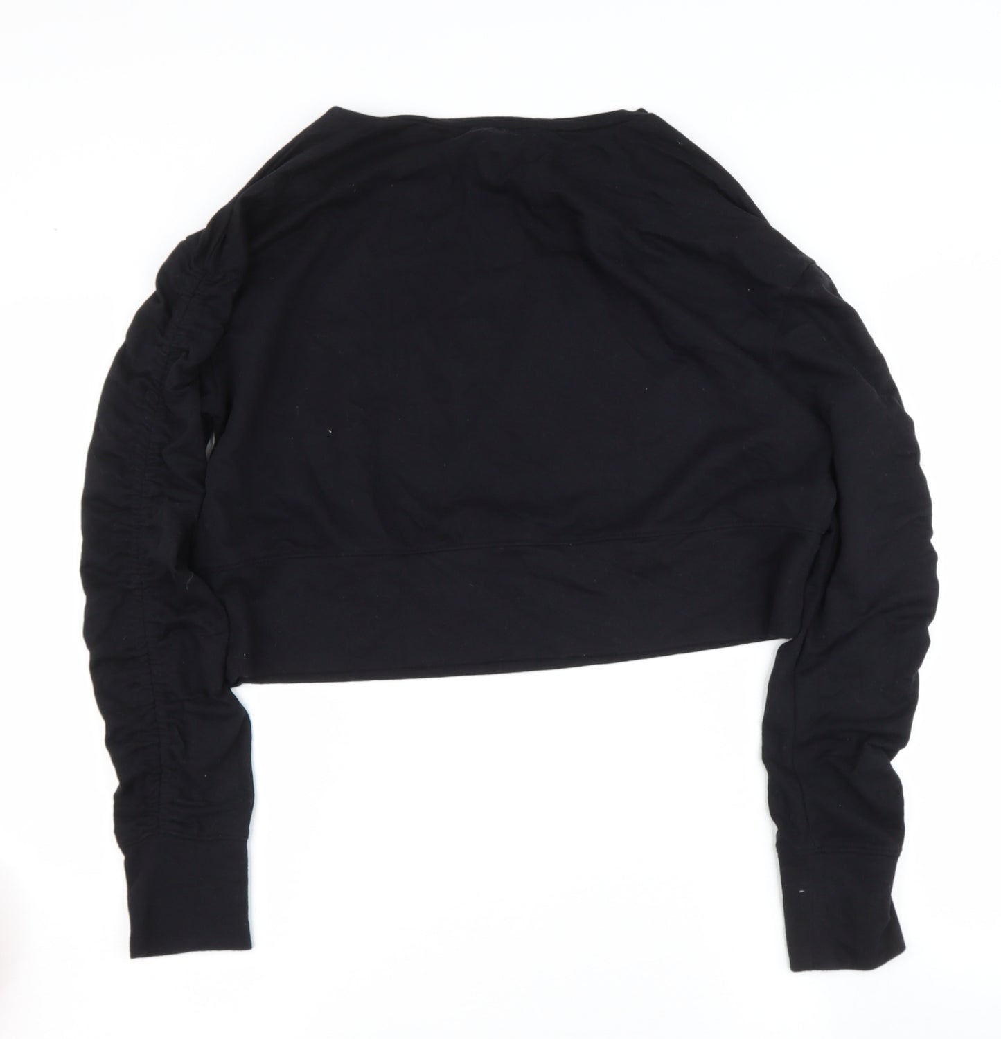 Flirtitude Womens Black Round Neck  Cotton Henley Jumper Size M