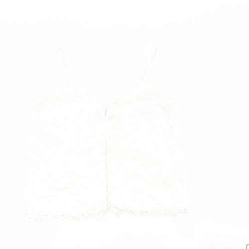 newlook Womens Beige  Cotton Basic T-Shirt Size 8 V-Neck