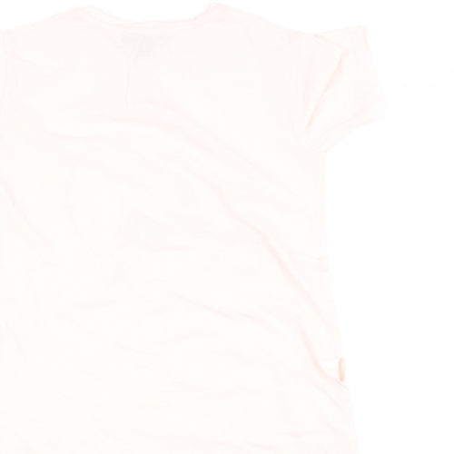 Primark Womens Pink  Cotton Basic T-Shirt Size 6 Round Neck - Love
