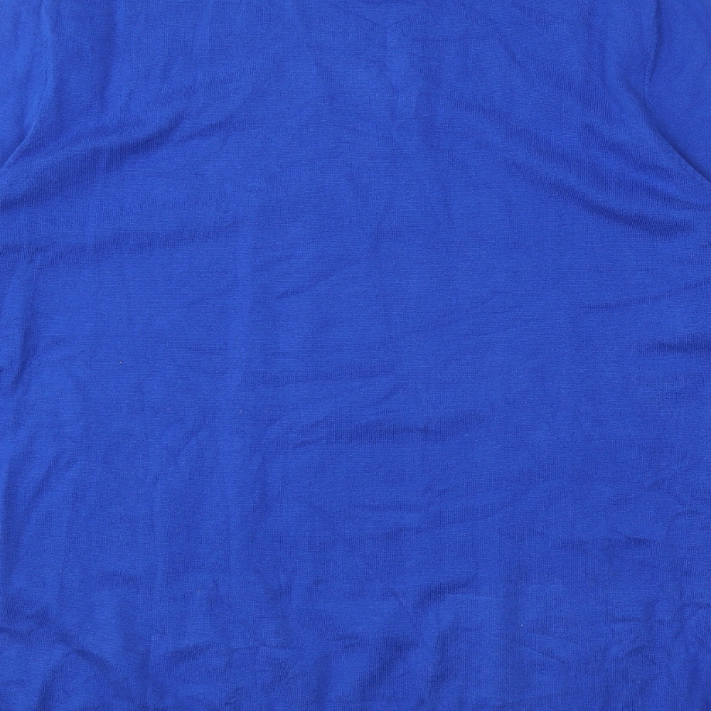 Tommy Hilfiger Mens Blue Round Neck  Cotton Pullover Jumper Size 2XL