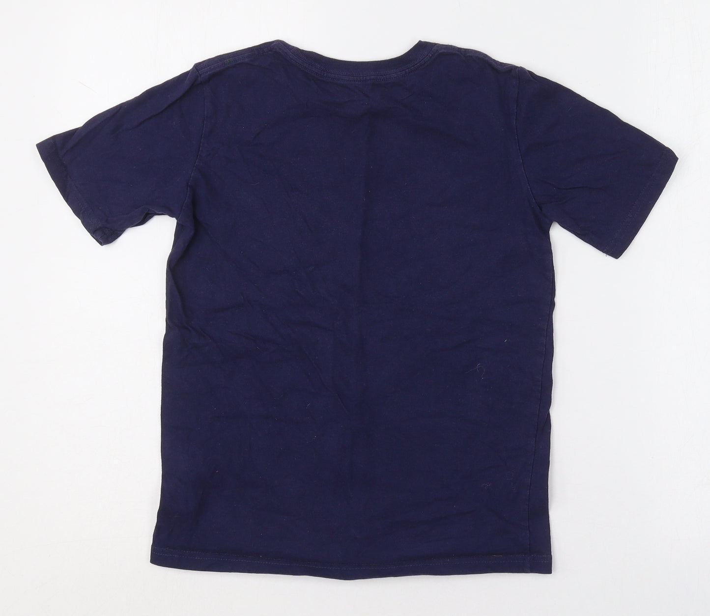 Preworn Boys Blue  Cotton Basic T-Shirt Size 8 Years Crew Neck  - Boston red sox