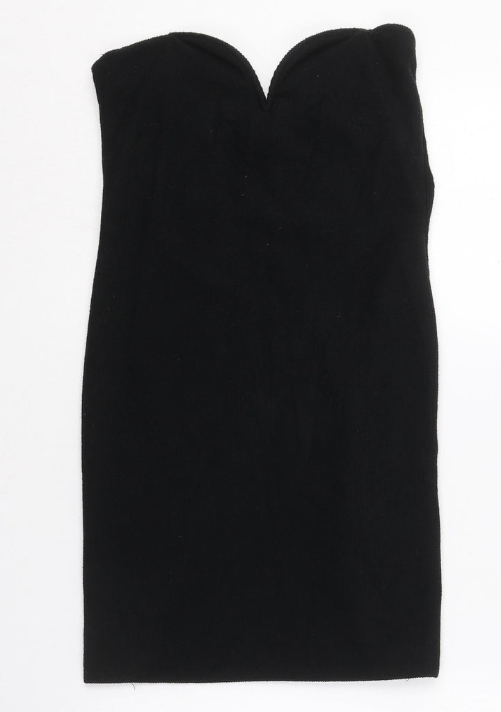 H&M Womens Black Polyester Bodycon Size S Sweetheart