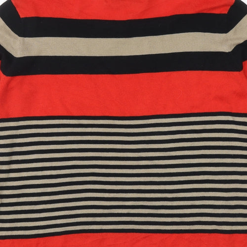 Principles Womens Multicoloured Round Neck Striped Cotton Pullover Jumper Size 14