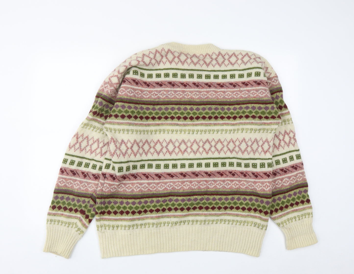 Country Sprinfield Mens Multicoloured Round Neck Geometric Acrylic Pullover Jumper Size L