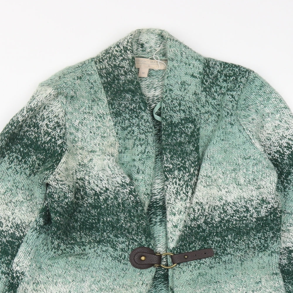 Fenn Wright Manson Womens Green V-Neck  Acrylic Cardigan Jumper Size M