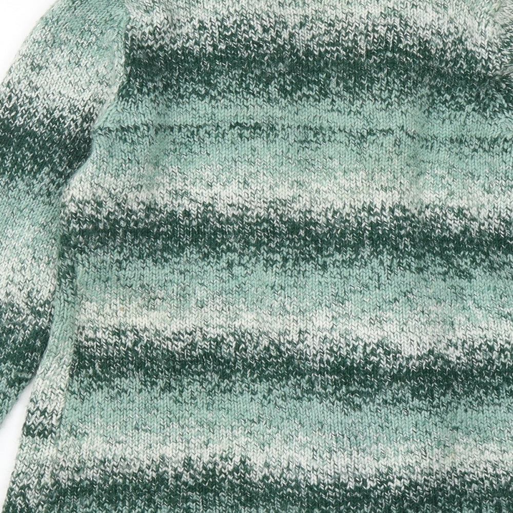Fenn Wright Manson Womens Green V-Neck  Acrylic Cardigan Jumper Size M