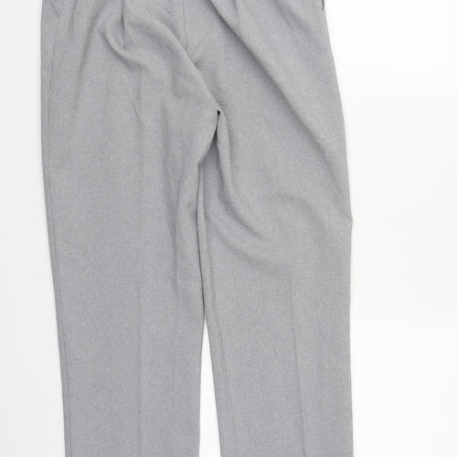 Preworn Womens Grey  Polyester Trousers  Size 12 L30 in Regular
