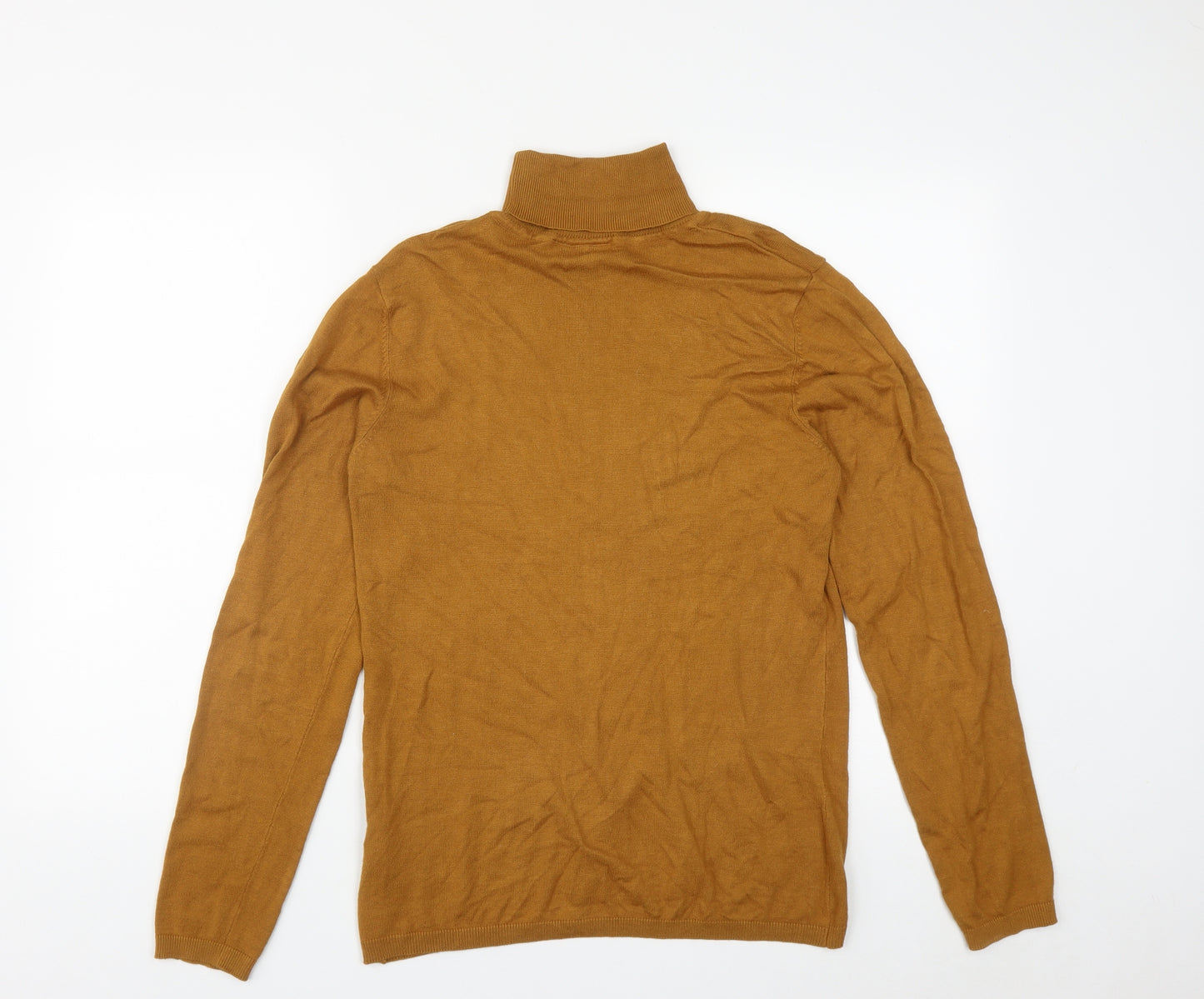 ICHI Womens Brown Roll Neck  Viscose Pullover Jumper Size L