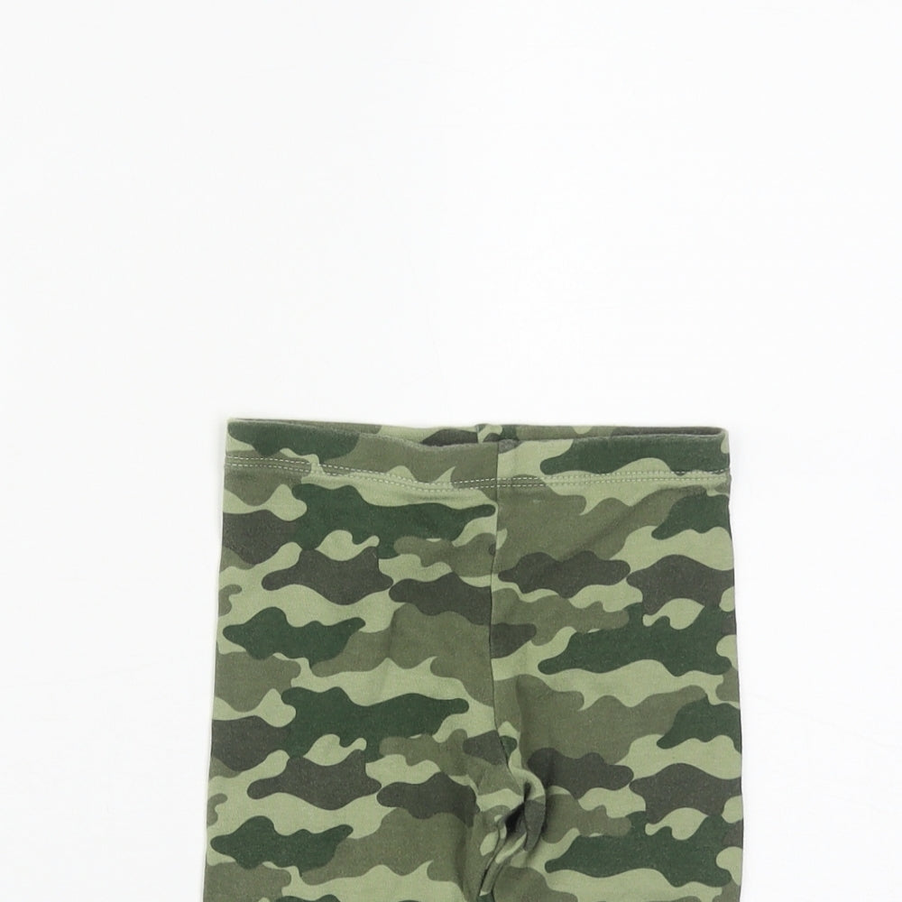 F&F Baby Green Camouflage Cotton Jogger Trousers Size 12-18 Months