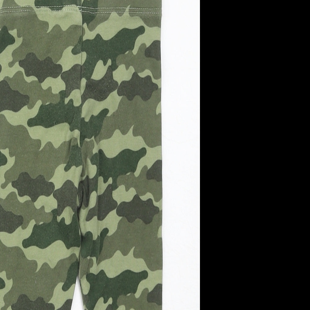 F&F Baby Green Camouflage Cotton Jogger Trousers Size 12-18 Months