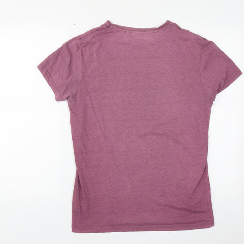 Preworn Mens Red  Polyester  T-Shirt Size M Round Neck
