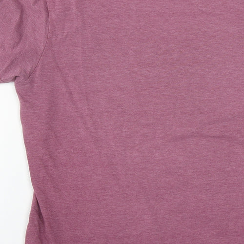 Preworn Mens Red  Polyester  T-Shirt Size M Round Neck