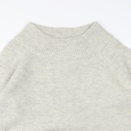 New Look Womens Grey High Neck  Polyester Pullover Jumper Size S