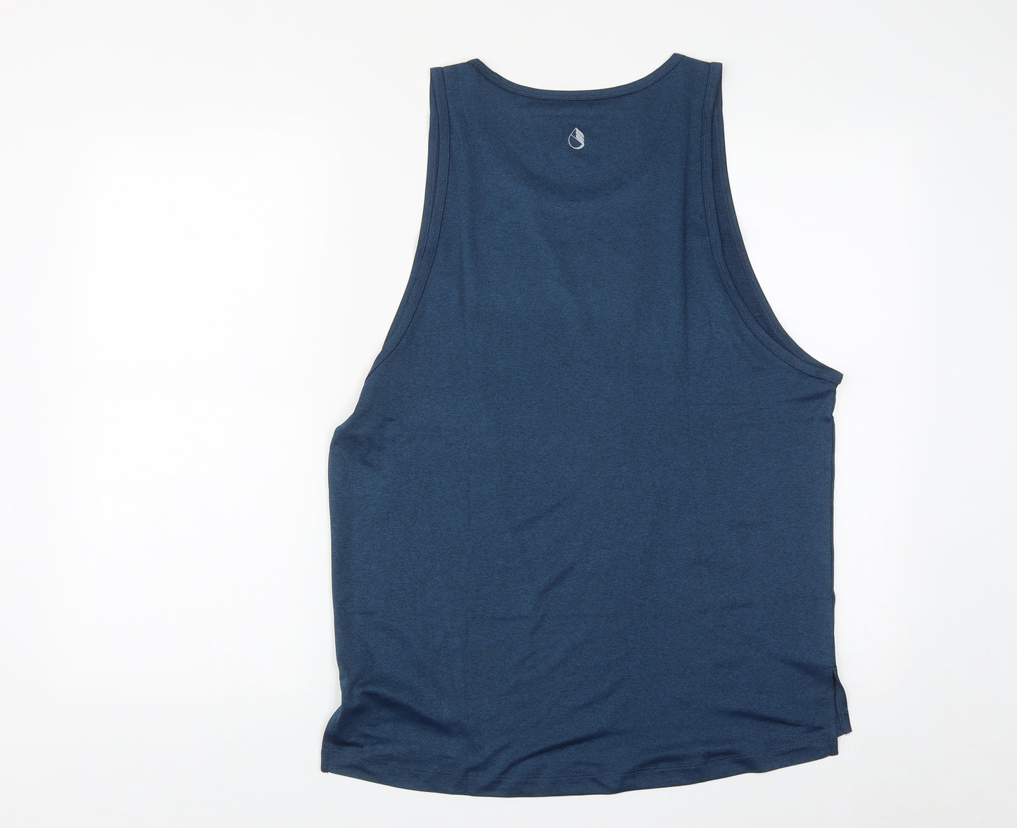 Icy Zone Mens Blue  Polyester Basic Tank Size M Round Neck