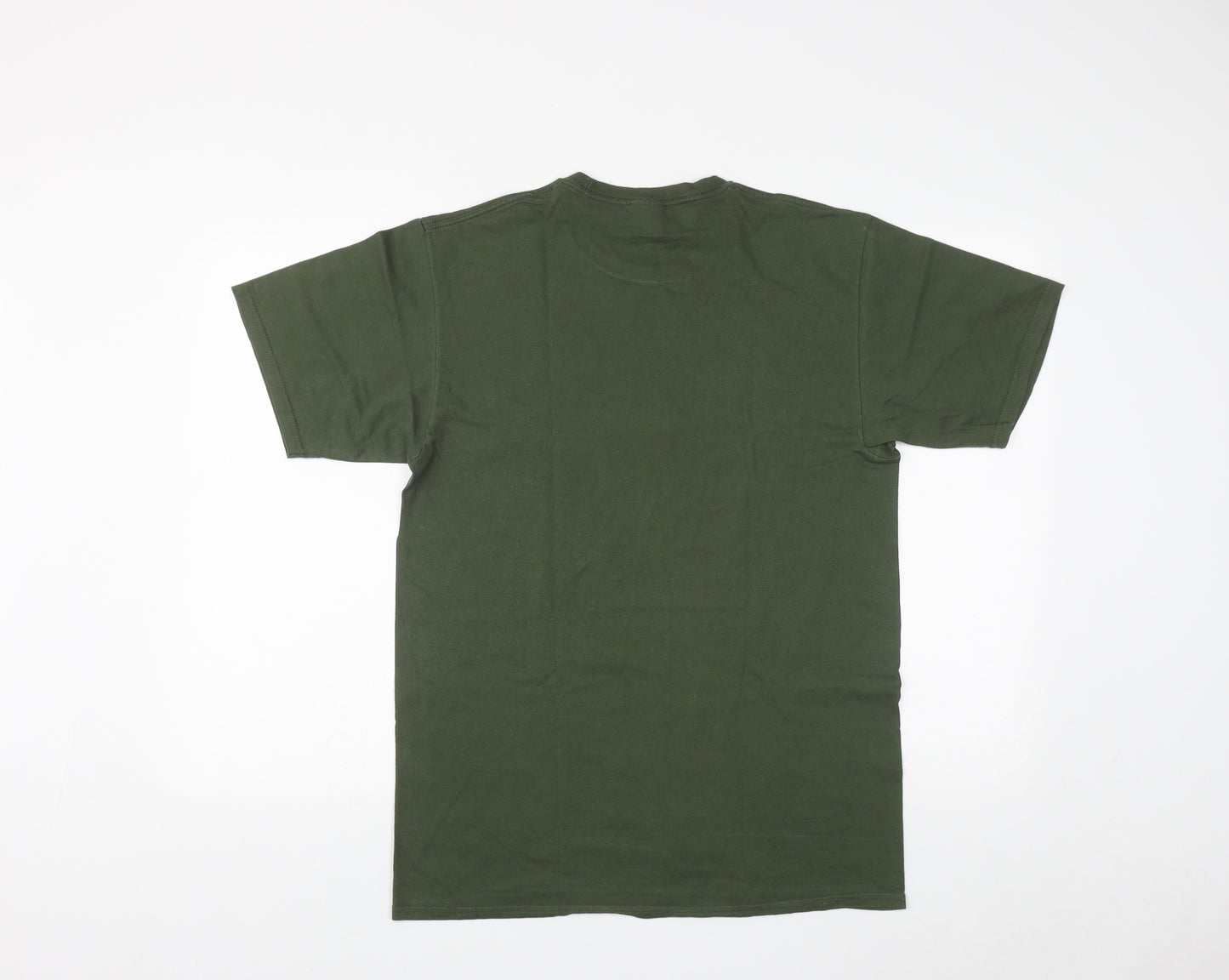 Port Company Mens Green  Cotton  T-Shirt Size M Round Neck  - Sherlock Holmes
