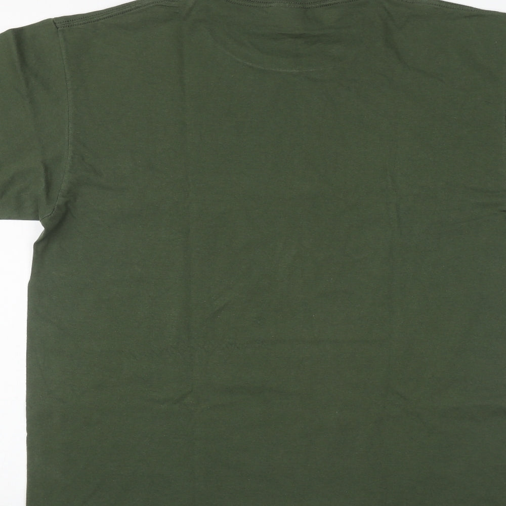 Port Company Mens Green  Cotton  T-Shirt Size M Round Neck  - Sherlock Holmes