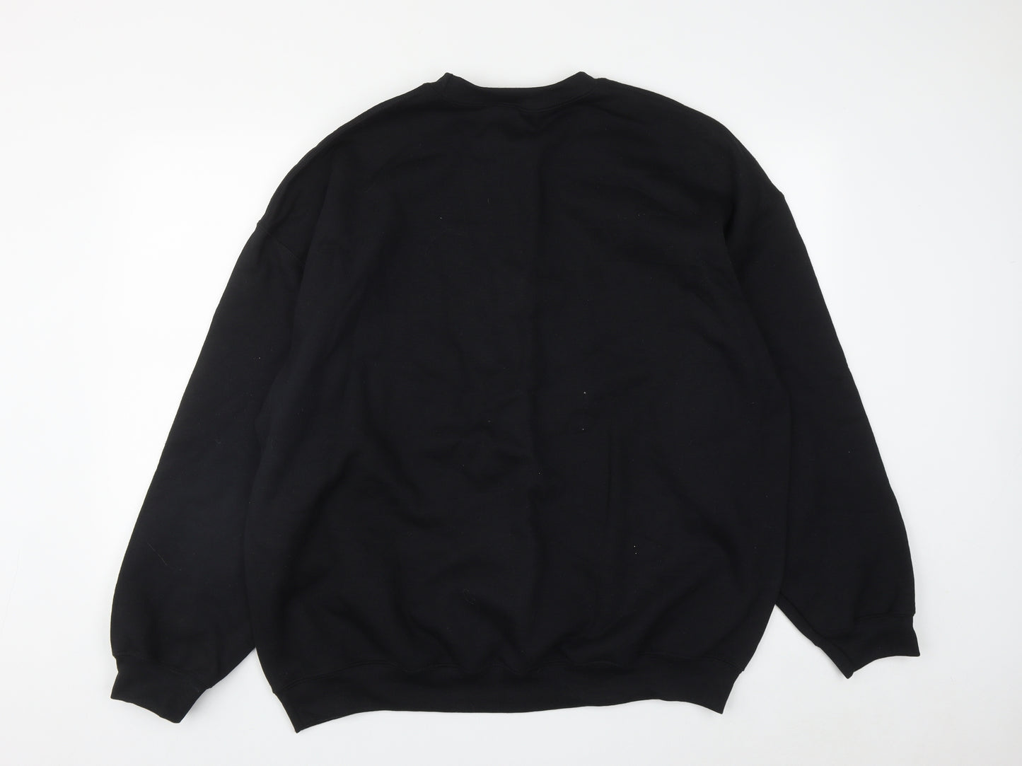 Gilden Womens Black  Polyester Pullover Sweatshirt Size 2XL