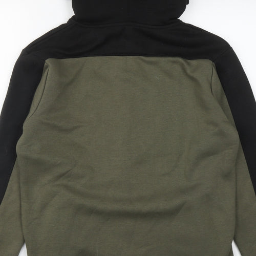 Twisted Soul Mens Green  Polyester Full Zip Hoodie Size M