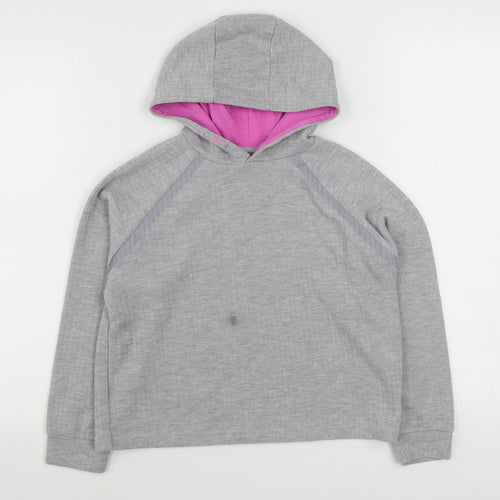 Primark Girls Grey  Cotton Pullover Hoodie Size 10-11 Years  Pullover