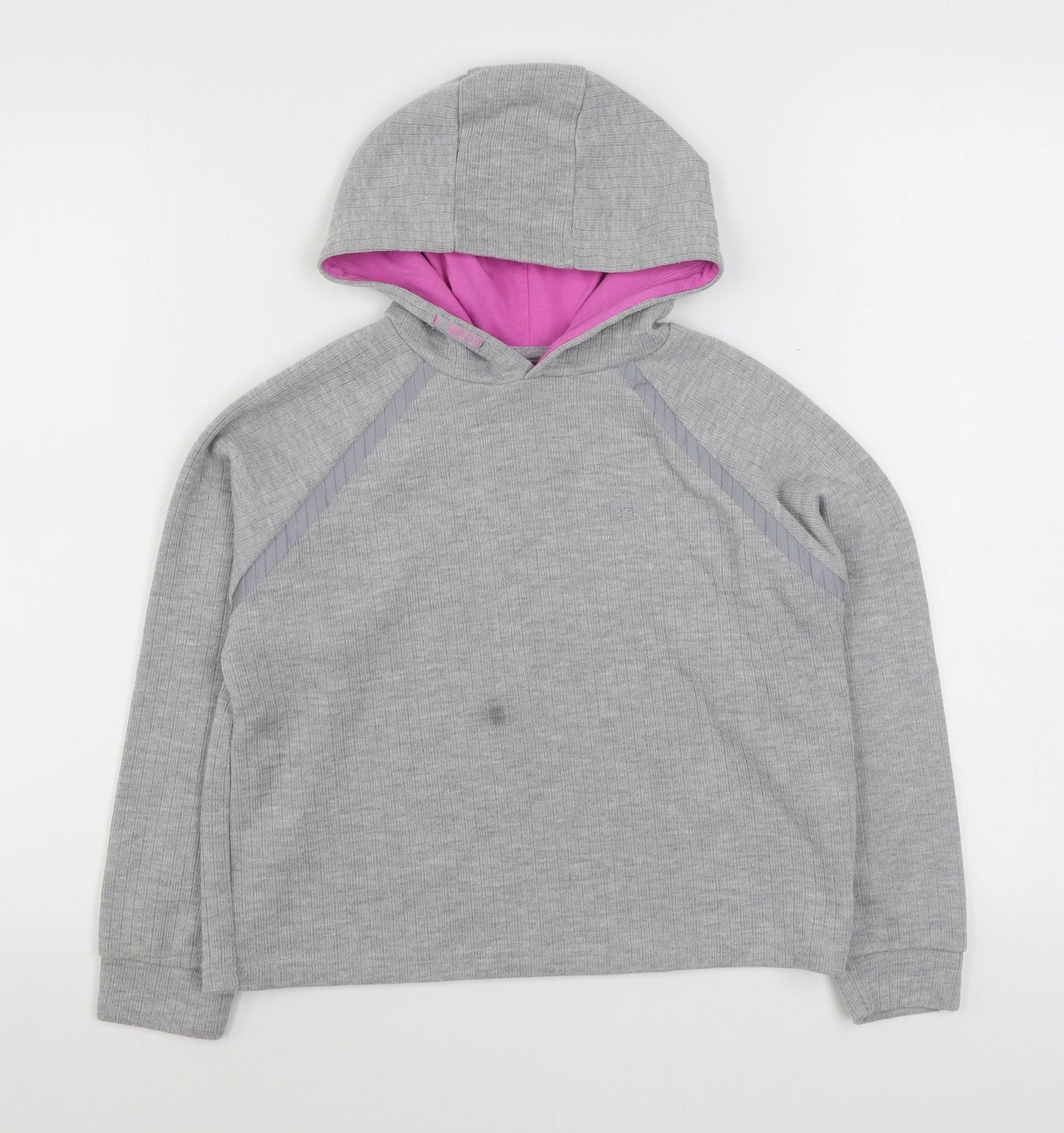Primark Girls Grey  Cotton Pullover Hoodie Size 10-11 Years  Pullover
