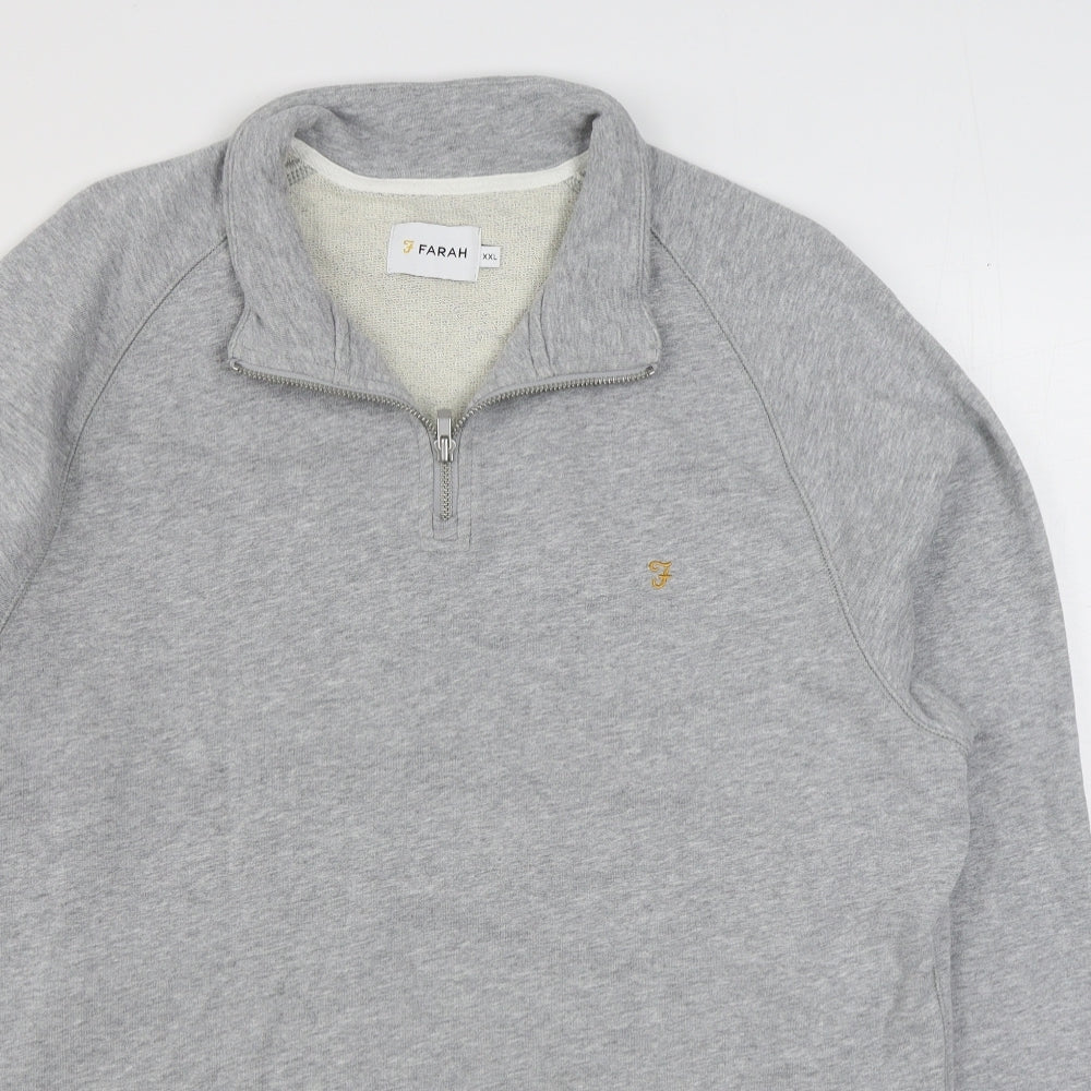 Farah Mens Grey  Cotton Pullover Sweatshirt Size 2XL