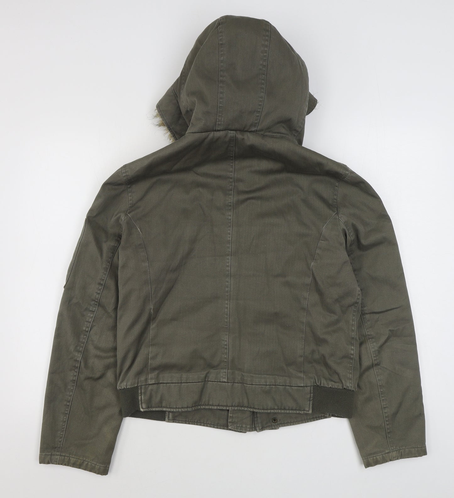 Dorothy Perkins Womens Green   Parka Coat Size 12  Zip