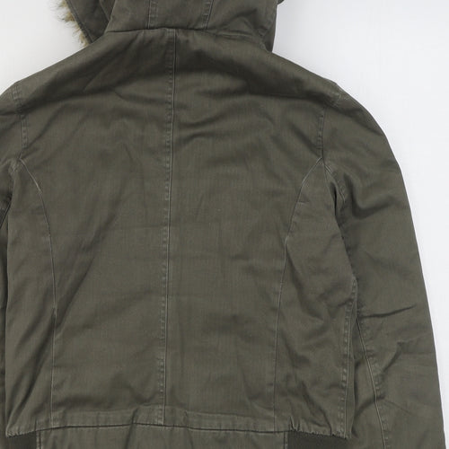 Dorothy Perkins Womens Green   Parka Coat Size 12  Zip