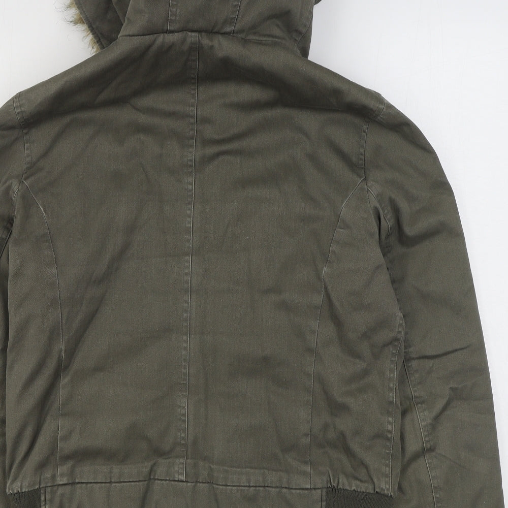 Dorothy Perkins Womens Green   Parka Coat Size 12  Zip