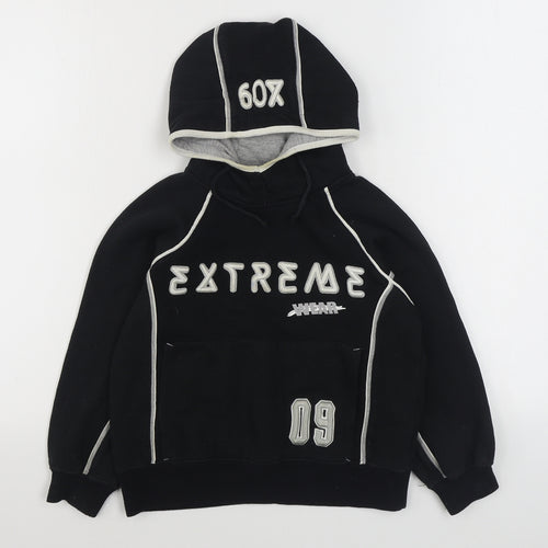 Protonic Boys Black  Cotton Pullover Hoodie Size 7-8 Years  Pullover