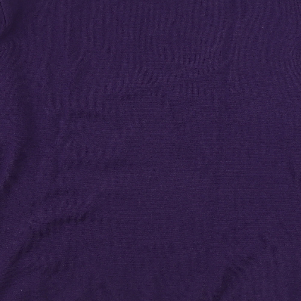 Cotton Traders Mens Purple Round Neck  Acrylic Pullover Jumper Size XL